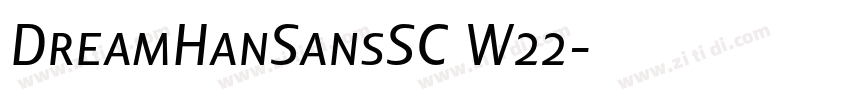 DreamHanSansSC W22字体转换